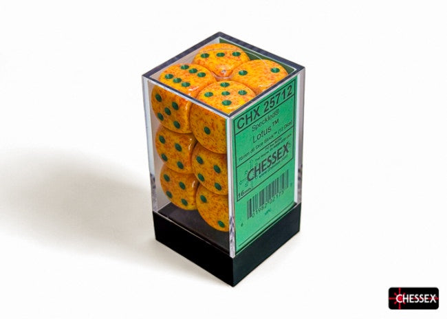 Chessex Speckled 16mm D6 Lotus Dice Block (12 dice)