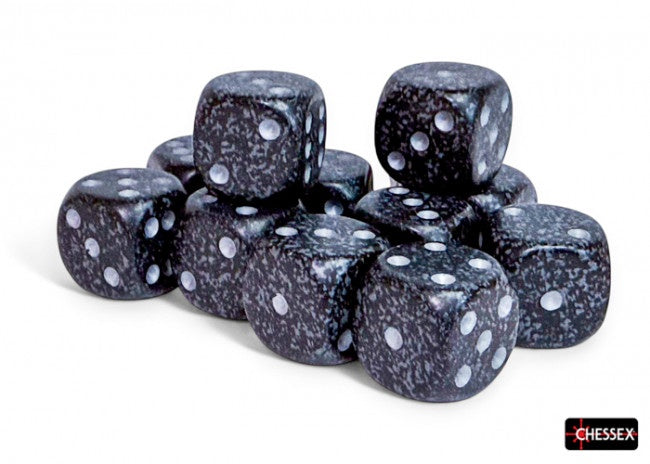 Chessex Speckled 16mm D6 Ninja Dice Block (12 dice)