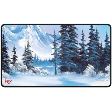 Ultra Pro Bob Ross - Winter Paradise Black Stitched Playmat