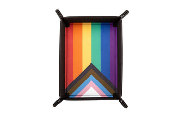 Fanroll: Pride Fold Up Velvet Dice Tray: Rainbow Flag