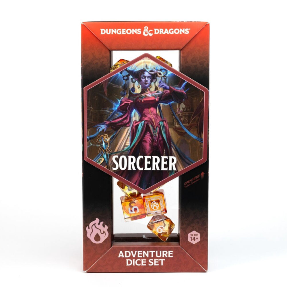 Sirius Dice - D&D Adventure Dice - Sorcerer -Orange