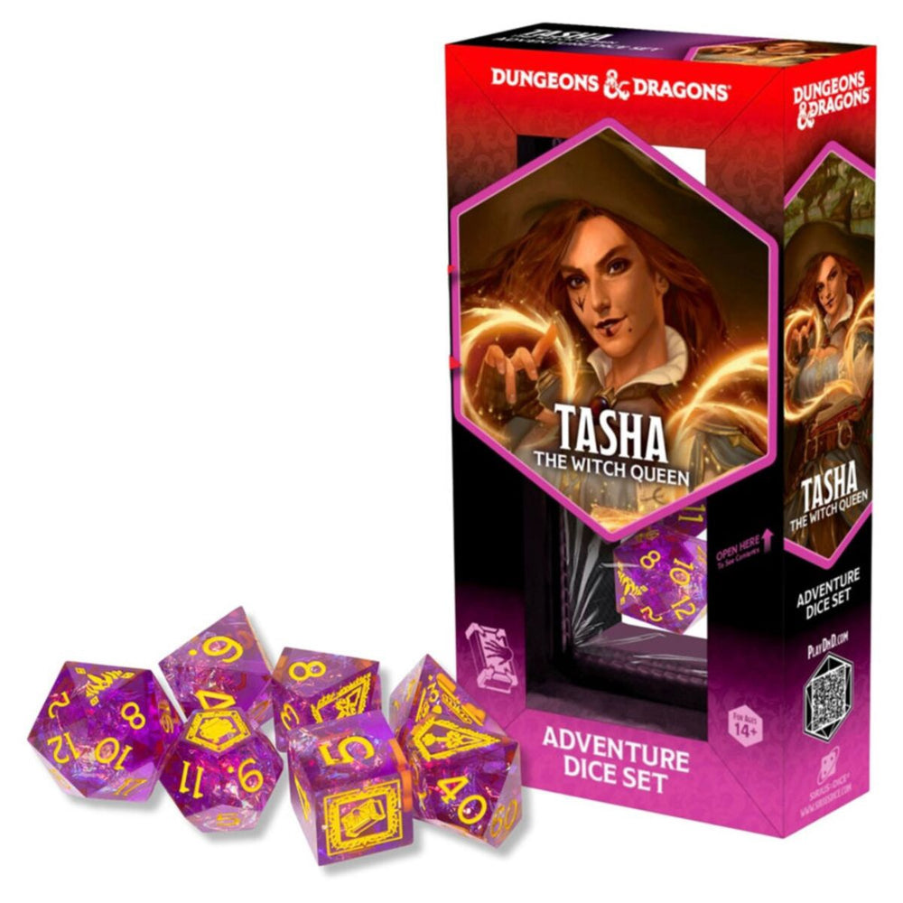 Sirius Dice - D&D Adventure Dice - Tasha the Witch Queen - Sharp-Edged Dice Set