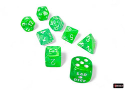 CHX 30074 Nebula Gelatinous/white Polyhedral 7-Dice Set (with bonus die)