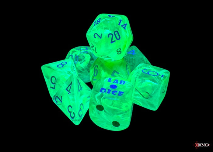 CHX 30074 Nebula Gelatinous/white Polyhedral 7-Dice Set (with bonus die)