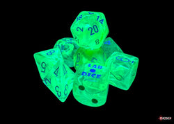 CHX 30074 Nebula Gelatinous/white Polyhedral 7-Dice Set (with bonus die)