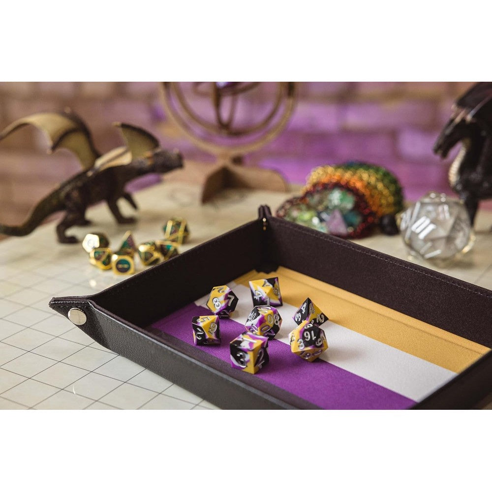 Fanroll: Pride Fold Up Velvet Dice Tray: Nonbinary