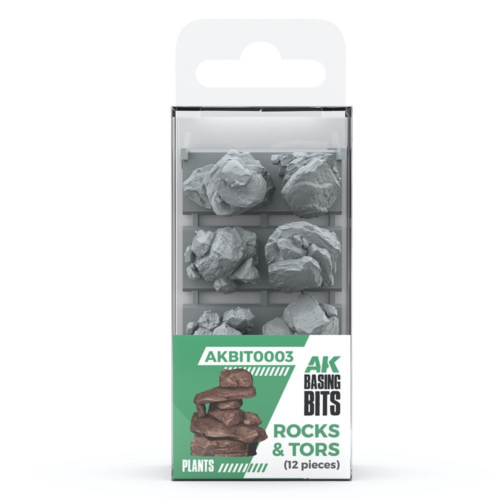 AKBIT0003 AK Interactive - Basing Bits - Rocks & Tors - 12 Pieces