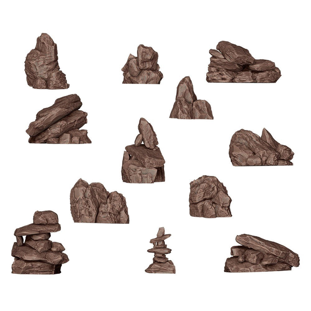 AKBIT0003 AK Interactive - Basing Bits - Rocks & Tors - 12 Pieces