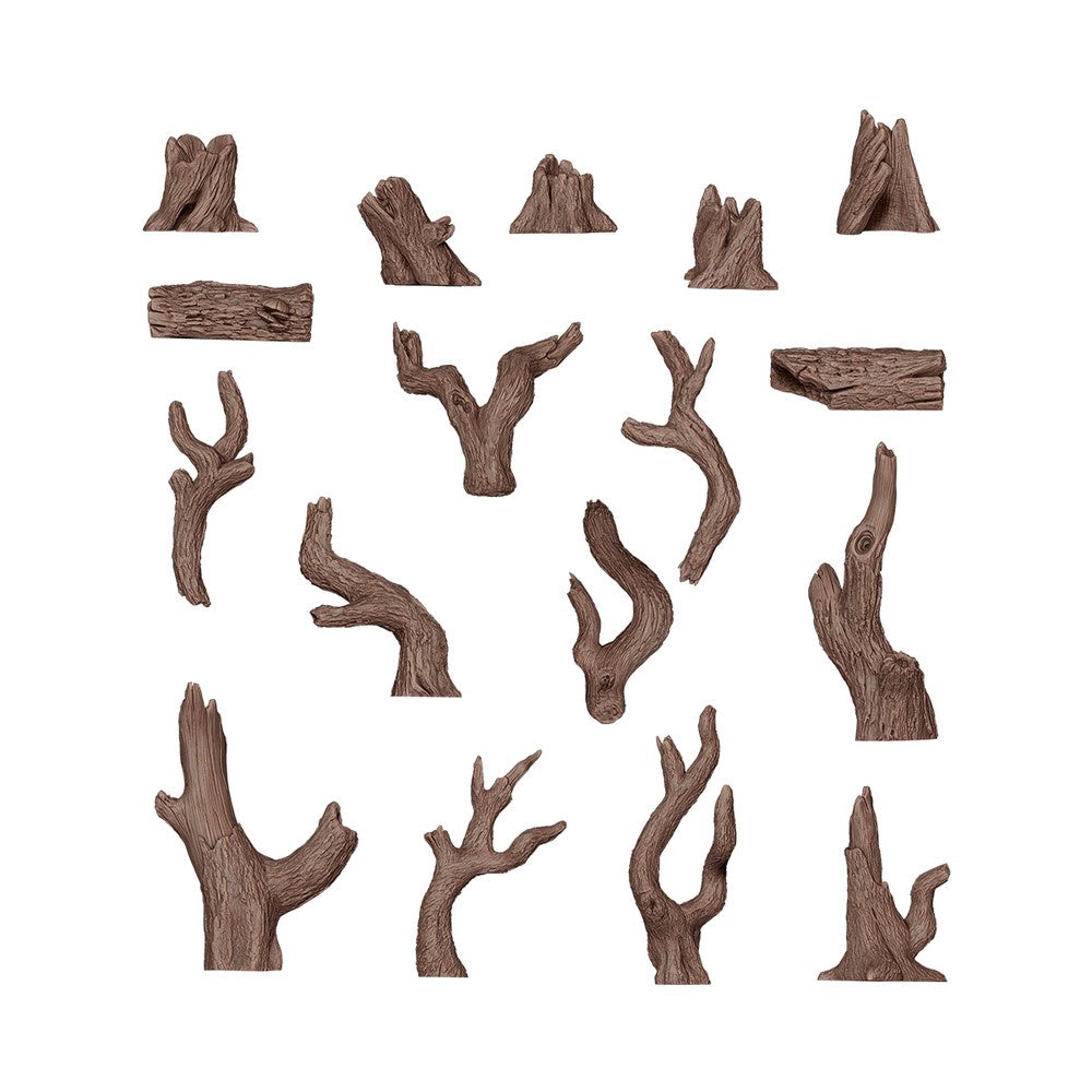AKBIT0006 AK Interactive - Basing Bits - Dead Tree Basing - 17 Pieces