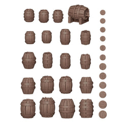 AKBIT0011 AK Interactive - Basing Bits - Wood Barrels - 32 Pieces