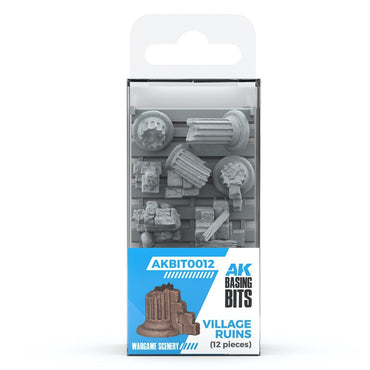 AKBIT0012 AK Interactive - Basing Bits - Village Ruins - 12 Pieces