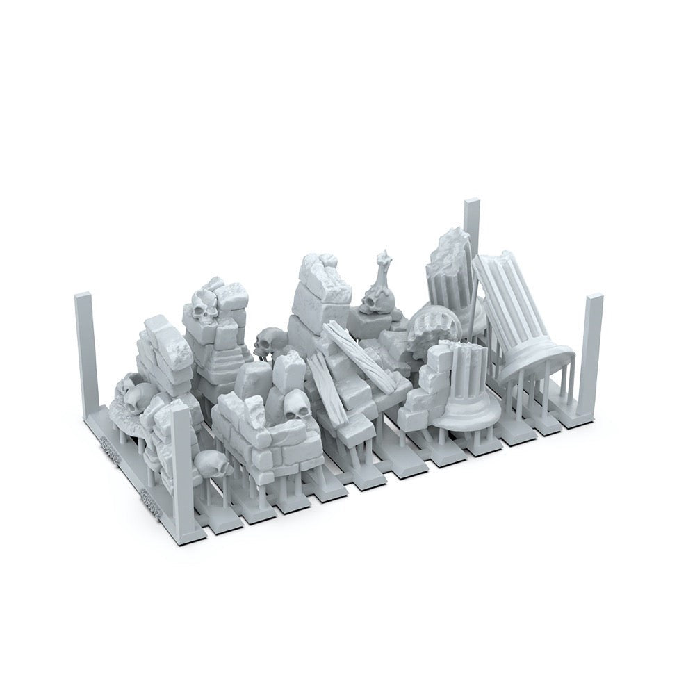 AKBIT0012 AK Interactive - Basing Bits - Village Ruins - 12 Pieces