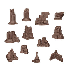 AKBIT0012 AK Interactive - Basing Bits - Village Ruins - 12 Pieces