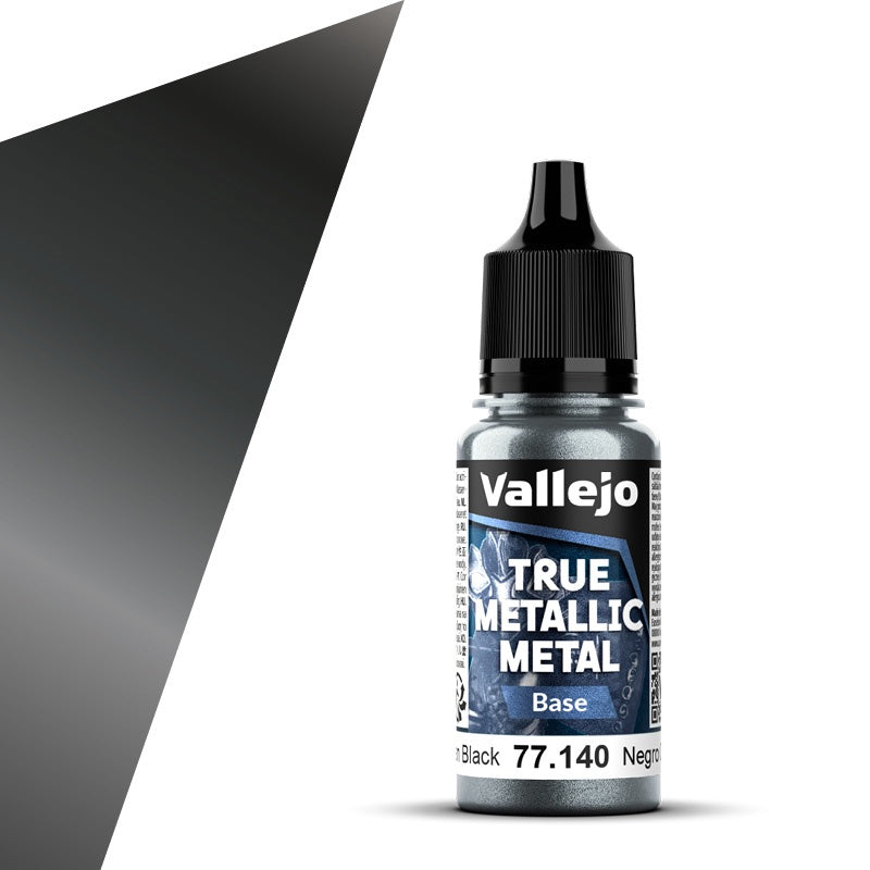 Vallejo - True Metallic Metal - Obsidian Black 18ml (Base)