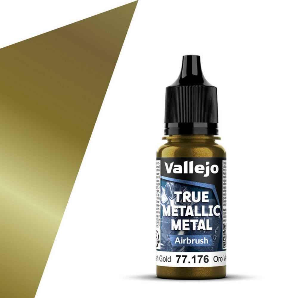 Vallejo - True Metallic Metal - Greenish Gold 18ml (Airbrush)