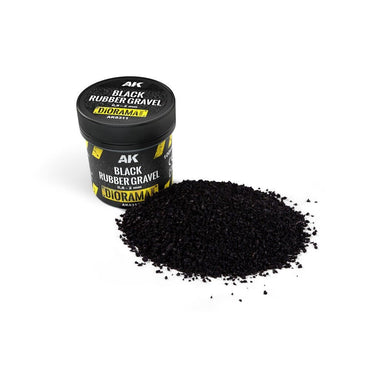 AK Interactive - Dioramas - Black Rubber Gravel -2Mm