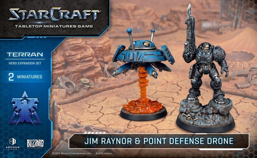 Starcraft Miniatures Games: Terran - Jim Raynor (Raynor's Raiders) - Hero Expansion Set