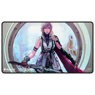 Final Fantasy Black Stitched Playmat Premium W (Lightning, Army of One)