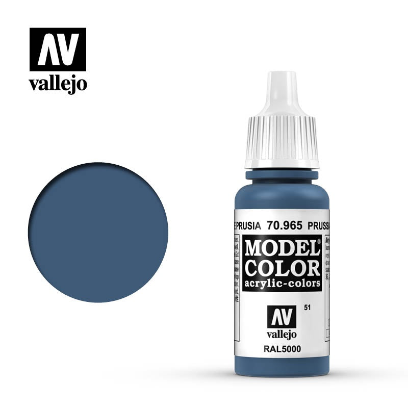 Vallejo Model Color: #056 - Prussian Blue - 18 ml Matt Acrylic Paint