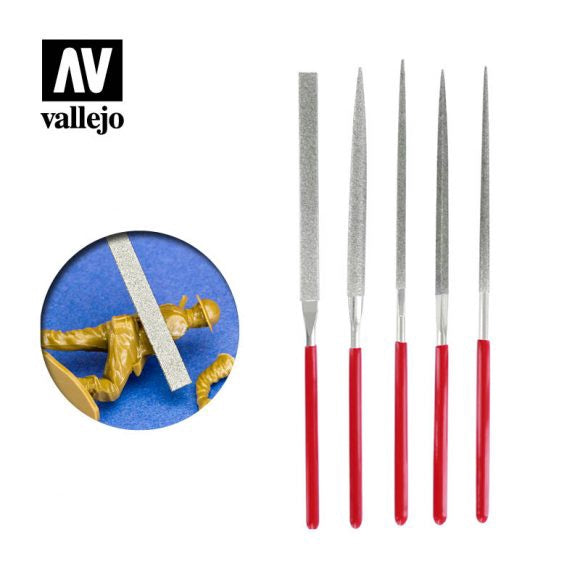 Vallejo - Hobby Tools - Set of 5 Diamond needle files