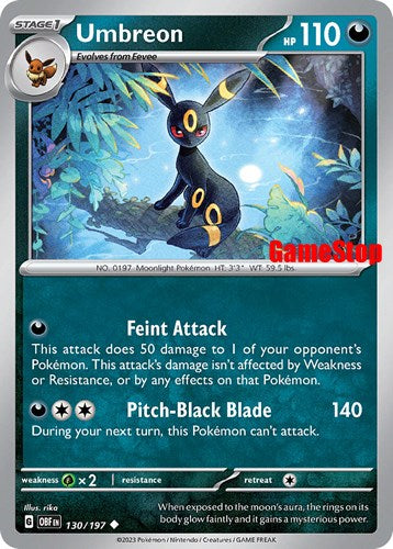 Umbreon (130/197) (GameStop Exclusive) [Scarlet & Violet: Black Star Promos]