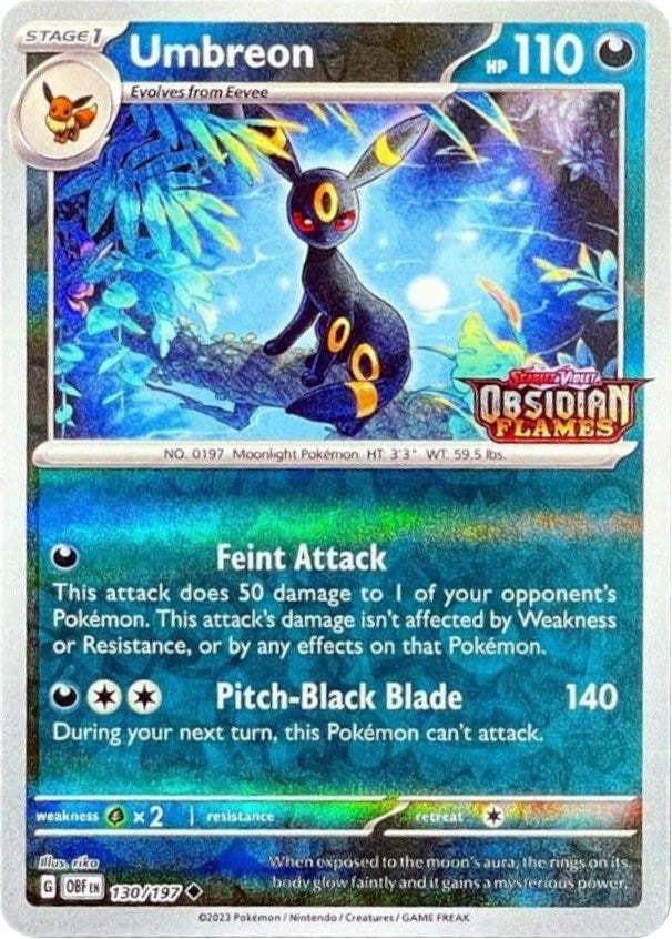 Umbreon (130/197) (Obsidian Flames Stamped) [Scarlet & Violet: Obsidian Flames]