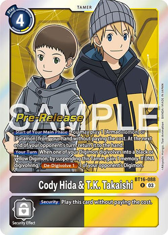 Cody Hida & T.K. Takaishi [BT16-088] [Beginning Observer Pre-Release Promos]