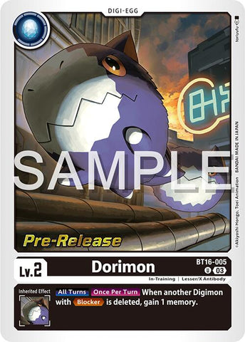 Dorimon [BT16-005] [Beginning Observer Pre-Release Promos]