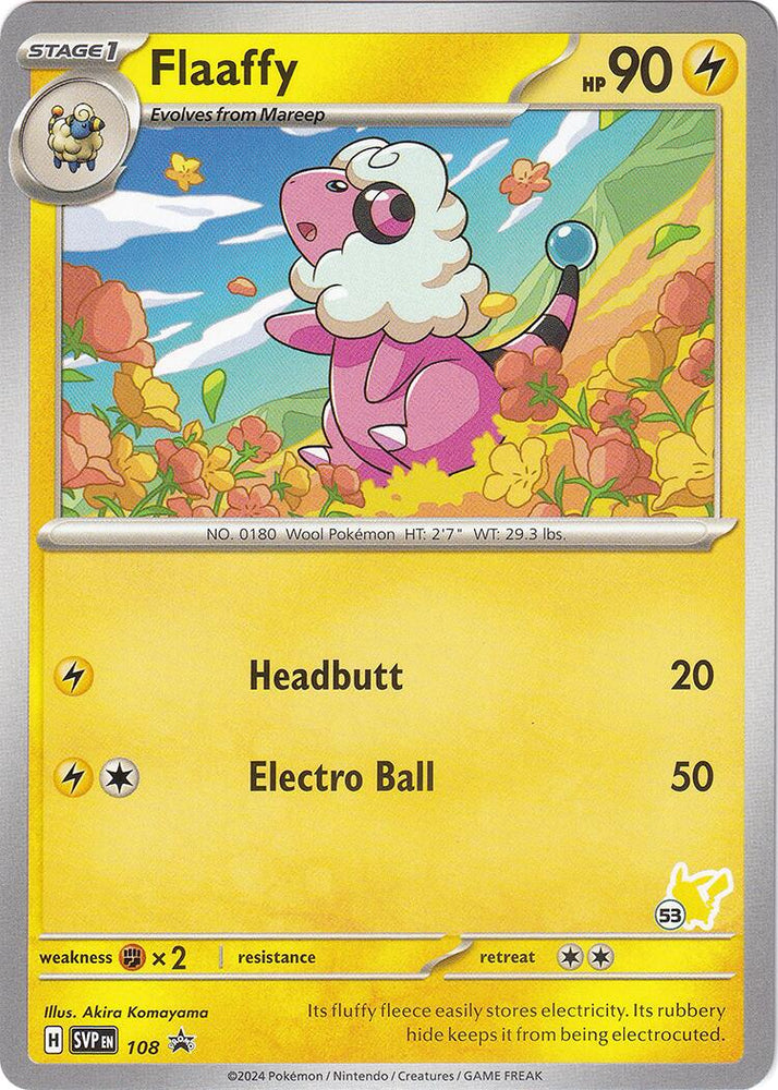 Flaaffy (108) (Pikachu Stamp #53) [Battle Academy 2024]