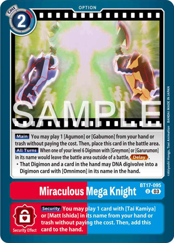 Miraculous Mega Knight [BT17-095] [Secret Crisis]
