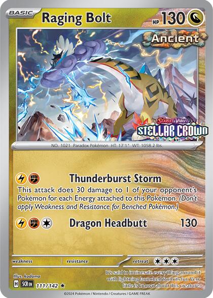 Raging Bolt (111/142) (Cosmo Holo - Best Buy Exclusive) [Miscellaneous Cards]