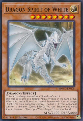 Dragon Spirit of White [SDWD-EN008] Common