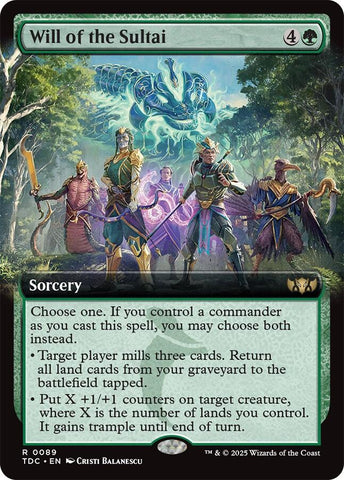 Will of the Sultai (Extended Art) [Tarkir: Dragonstorm Commander]