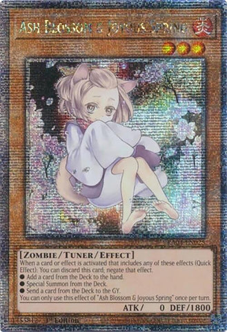 Ash Blossom & Joyous Spring (Alternate Art) [RA04-EN025] Quarter Century Secret Rare