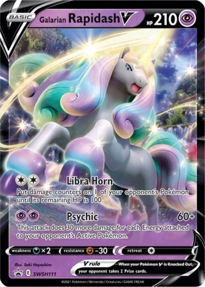 Galarian Rapidash V (SWSH111) (Jumbo Card) [Sword & Shield: Black Star Promos]