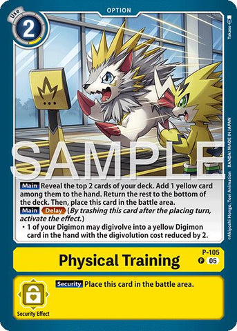 Physical Training [P-105] (Alternate Art) [Starter Deck: Amethyst Mandala Advanced Deck Set]