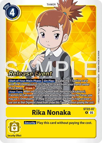 Rika Nonaka [ST22-07] [Starter Deck: Amethyst Mandala Advanced Deck Set Release Event Cards]