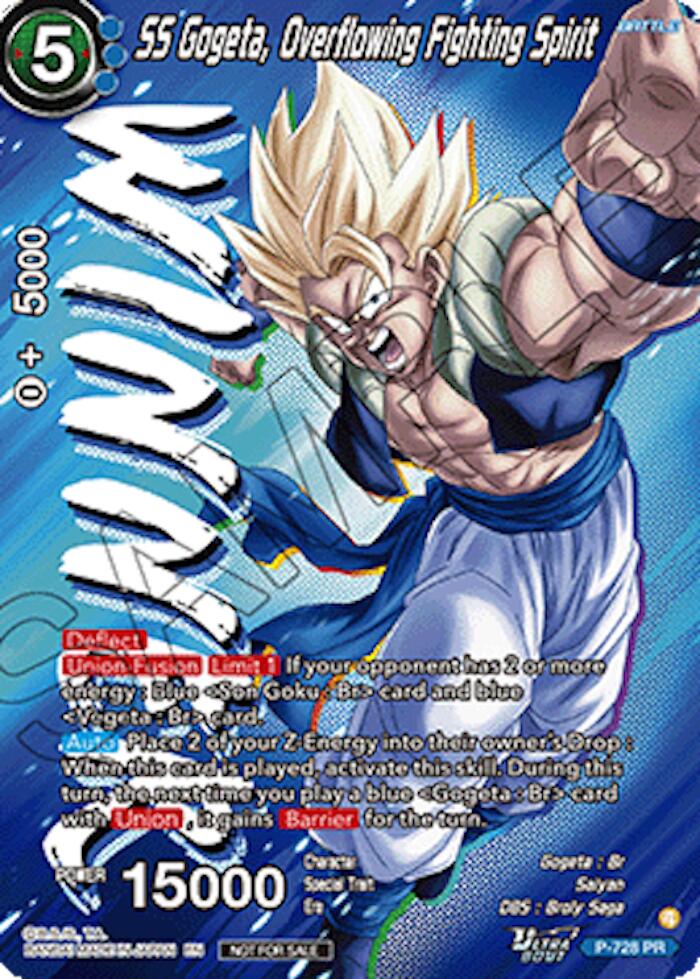 SS Gogeta, Overflowing Fighting Spirit (Ultra-Bout Series Tournament Pack Vol.2) (Winner) (P-728) [Tournament Promotion Cards]