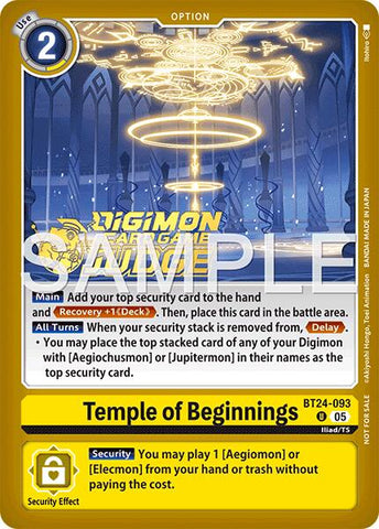 Temple of Beginnings [BT24-093] (Judge Pack 9) [Time Stranger]