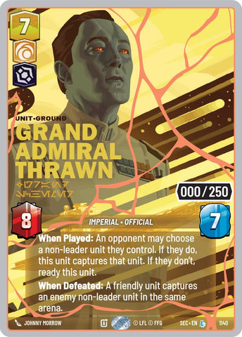 Grand Admiral Thrawn - Grand Schemer (1140) (Serialized) (Rose Gold) (1140) [Secrets of Power]