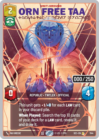 Orn Free Taa - Political Power Broker (1144) (Serialized) (Rose Gold) (1144) [Secrets of Power]