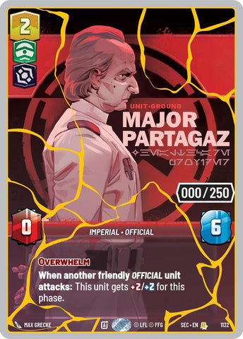 Major Partagaz - Healthcare Provider (1132) (Serialized) (Gold) (1132) [Secrets of Power]