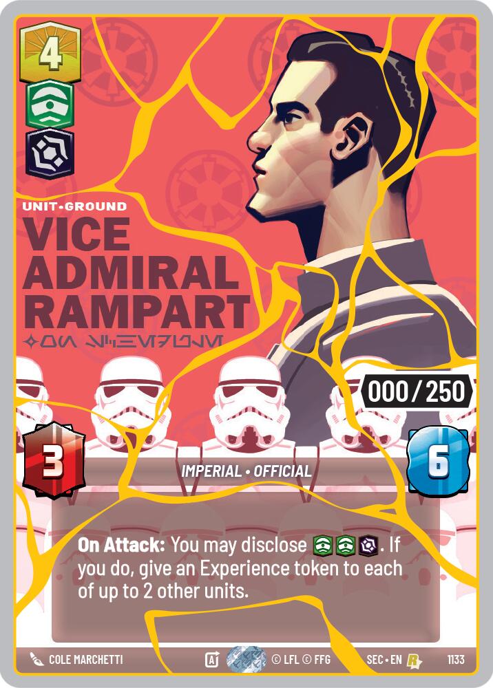 Vice Admiral Rampart - On Schedule (1133) (Serialized) (Gold) (1133) [Secrets of Power]
