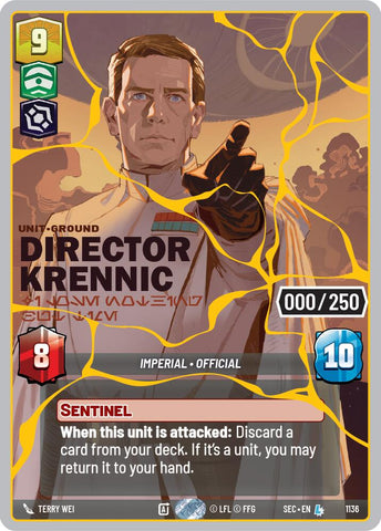 Director Krennic - I Lose Nothing But Time (1136) (Serialized) (Gold) (1136) [Secrets of Power]