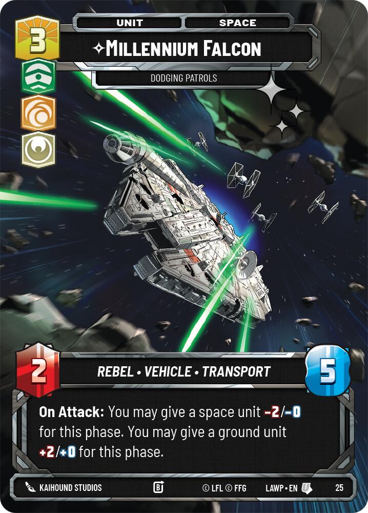 Millennium Falcon - Dodging Patrols (25) (Foil) (25) [A Lawless Time: Weekly Play]