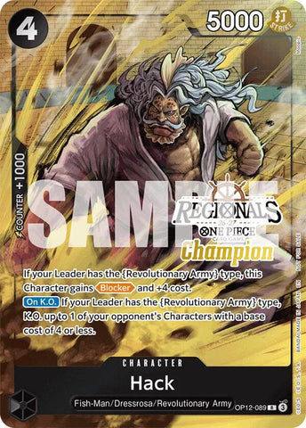 Hack (Regionals Champion Card Set 26-27) [One Piece Promotion Cards]