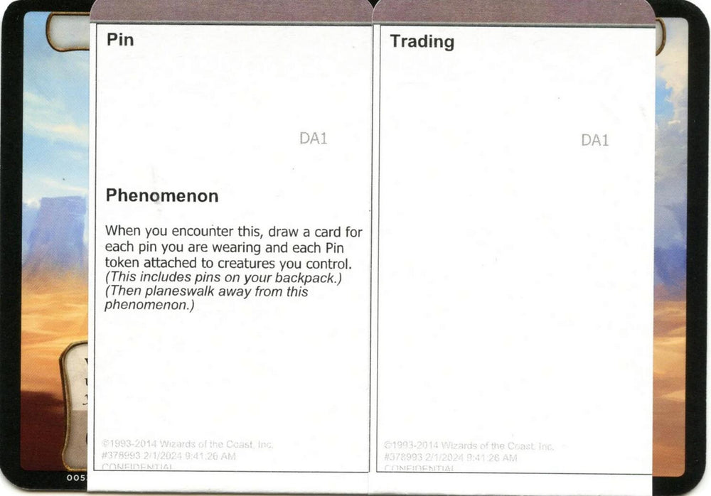Pin Trading (Black Lotus Unknown Planechase) [Oversize Cards]