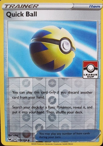 Quick Ball (179/202) (League Promo Staff) [Sword & Shield: Base Set]