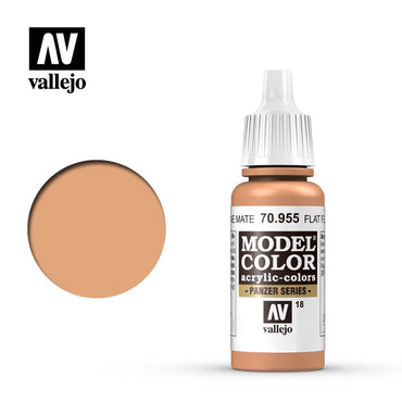 Vallejo Model Color: #017 - Flat Flesh - 18 ml Matt Acrylic Paint