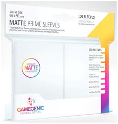 Gamegenic Matt Prime Card Sleeves White (66mm x 91mm) (100 Sleeves Per Pack)